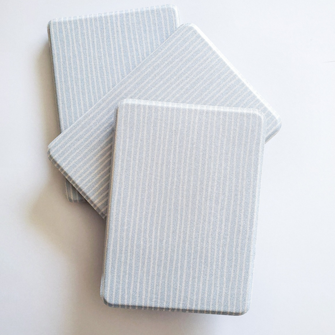 Linen Lines Clear Back Kindle Case