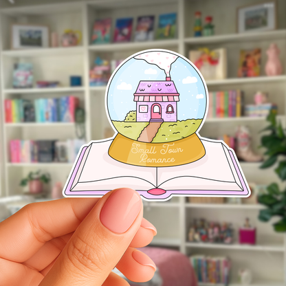 Small Town Romance Globe Sticker