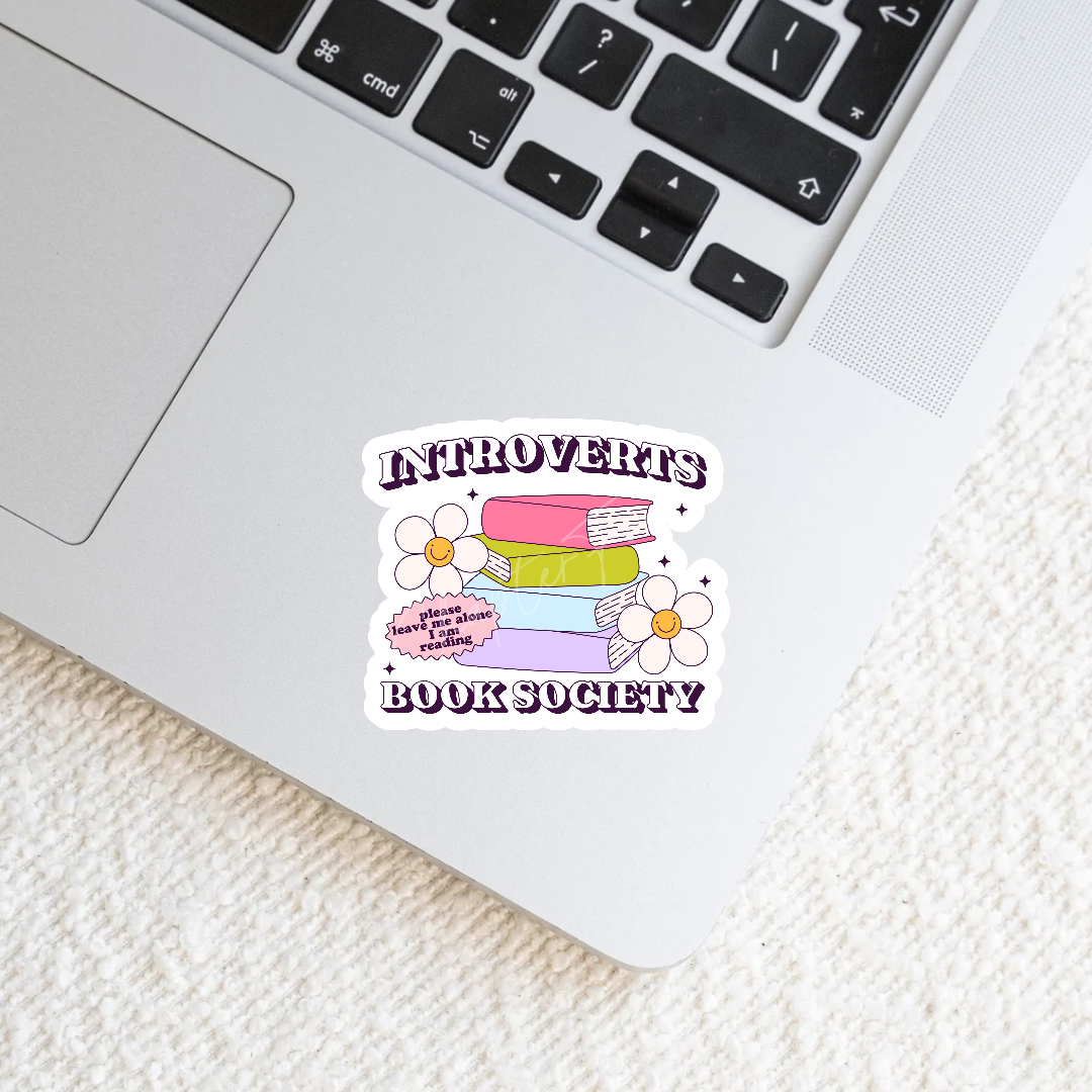 Introverts Book Society Sticker