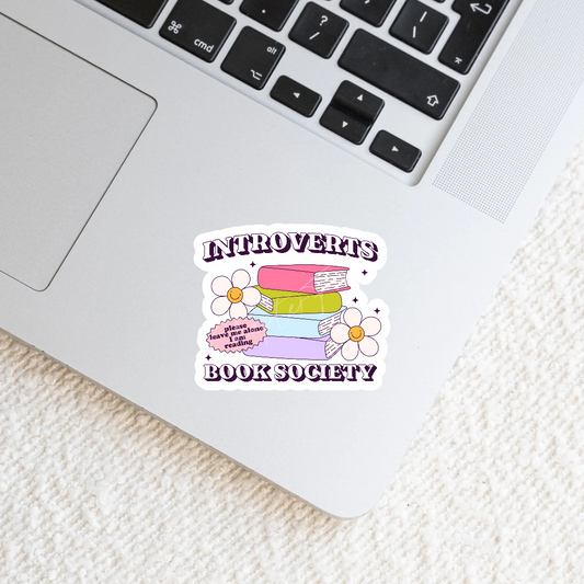 Introverts Book Society Sticker