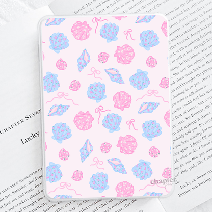 Blue & Pink Seashell E-Reader Insert