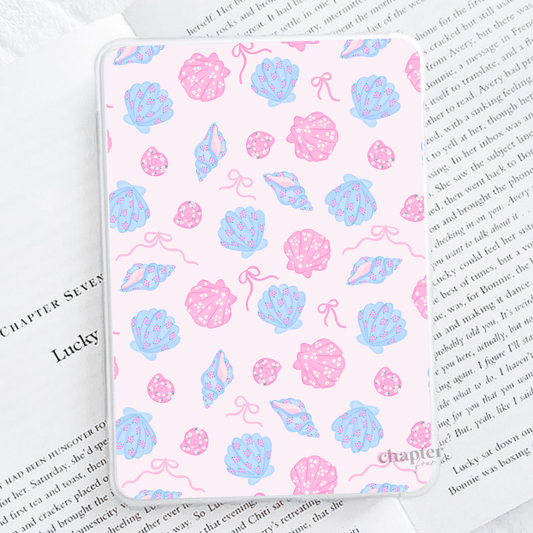 Blue & Pink Seashell E-Reader Insert