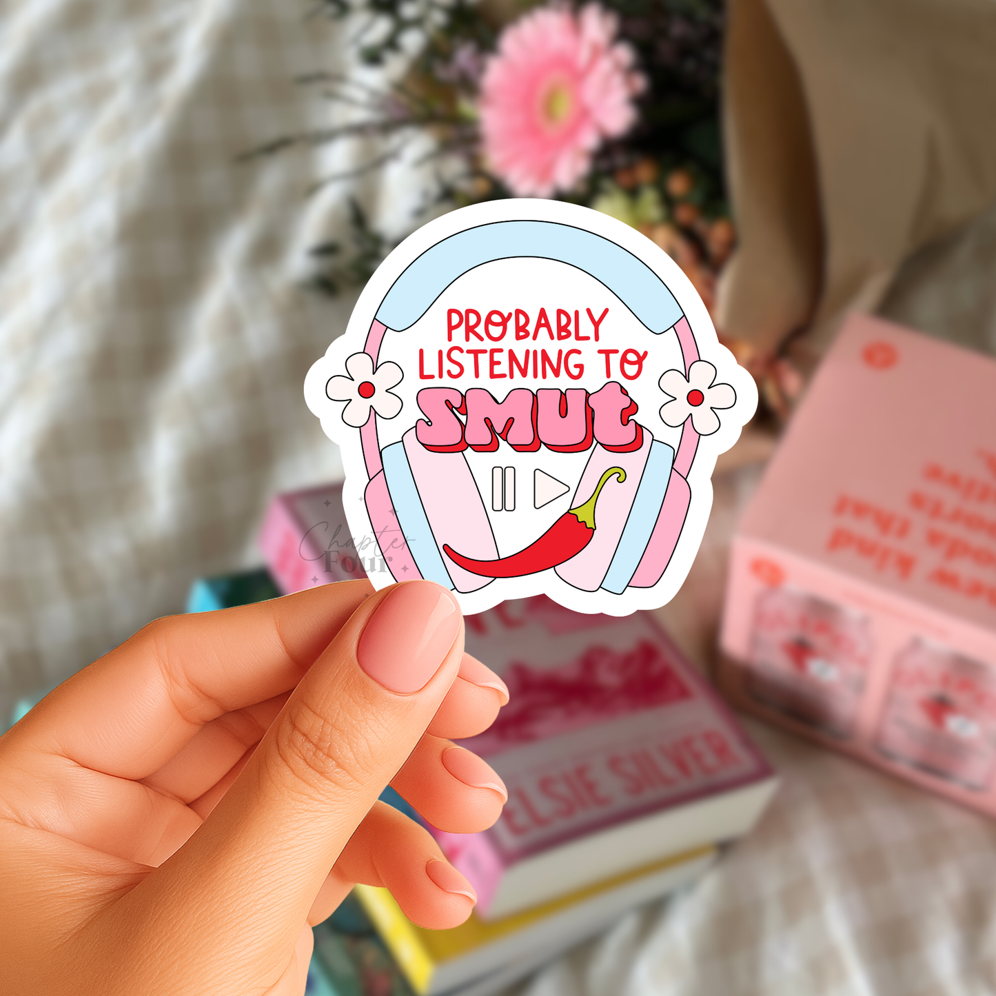 Probably Listening To Smut Headphones Sticker