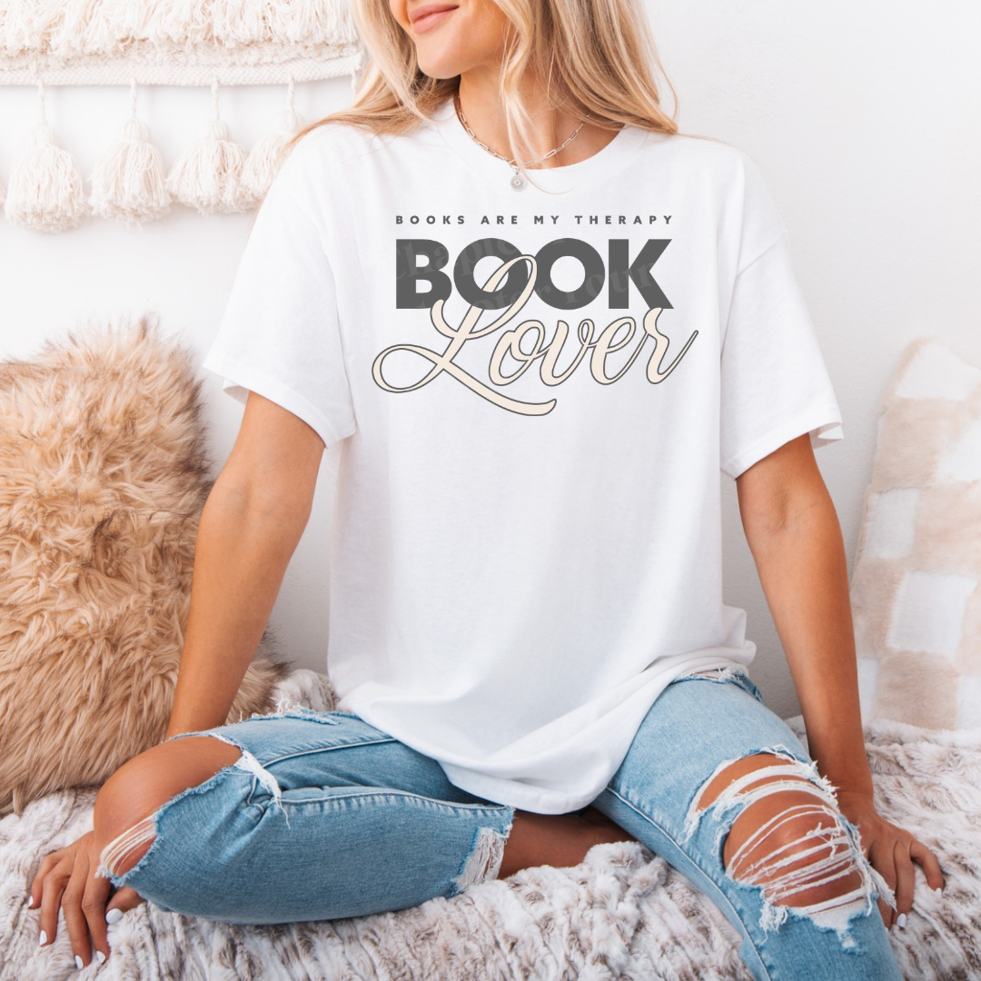 Books Are My Therapy Book Lover T-Shirt