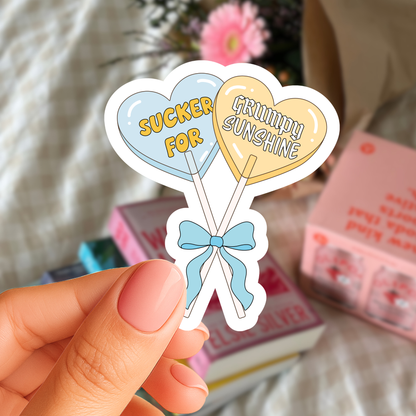 Sucker For Grumpy Sunshine Sticker