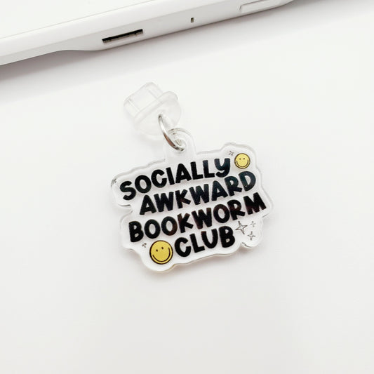 Socially Awkward Book Club Dust Plug Charm