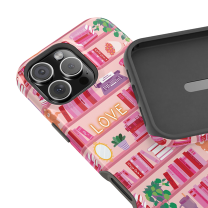 Romance Bookshelf Phone Case | Magnetic Compatible, Dual Layer Protection