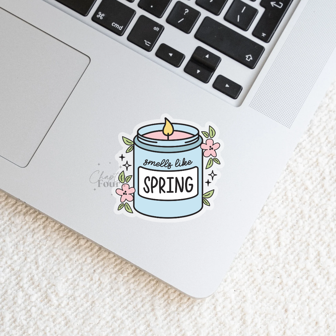 Smells Like Spring Candle Sticker