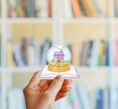 Small Town Romance Globe Sticker