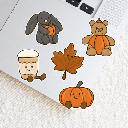 Pumpkin Patch Pals Sticker Pack | Cozy Fall Vinyl Stickers