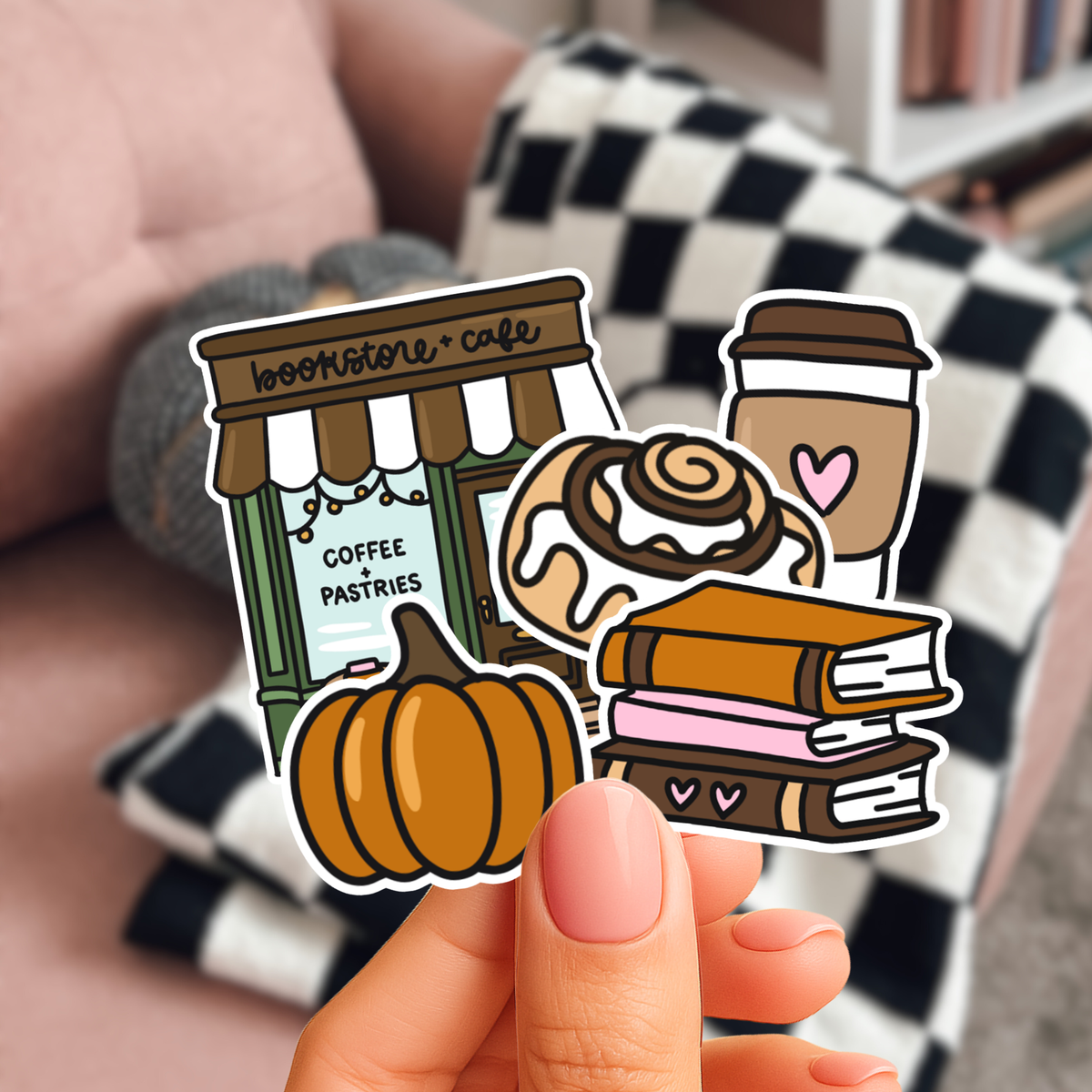 Cozy Café Sticker Pack | Fall Vinyl Stickers