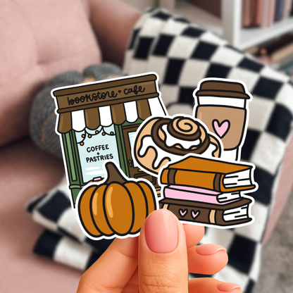 Cozy Café Sticker Pack | Fall Vinyl Stickers