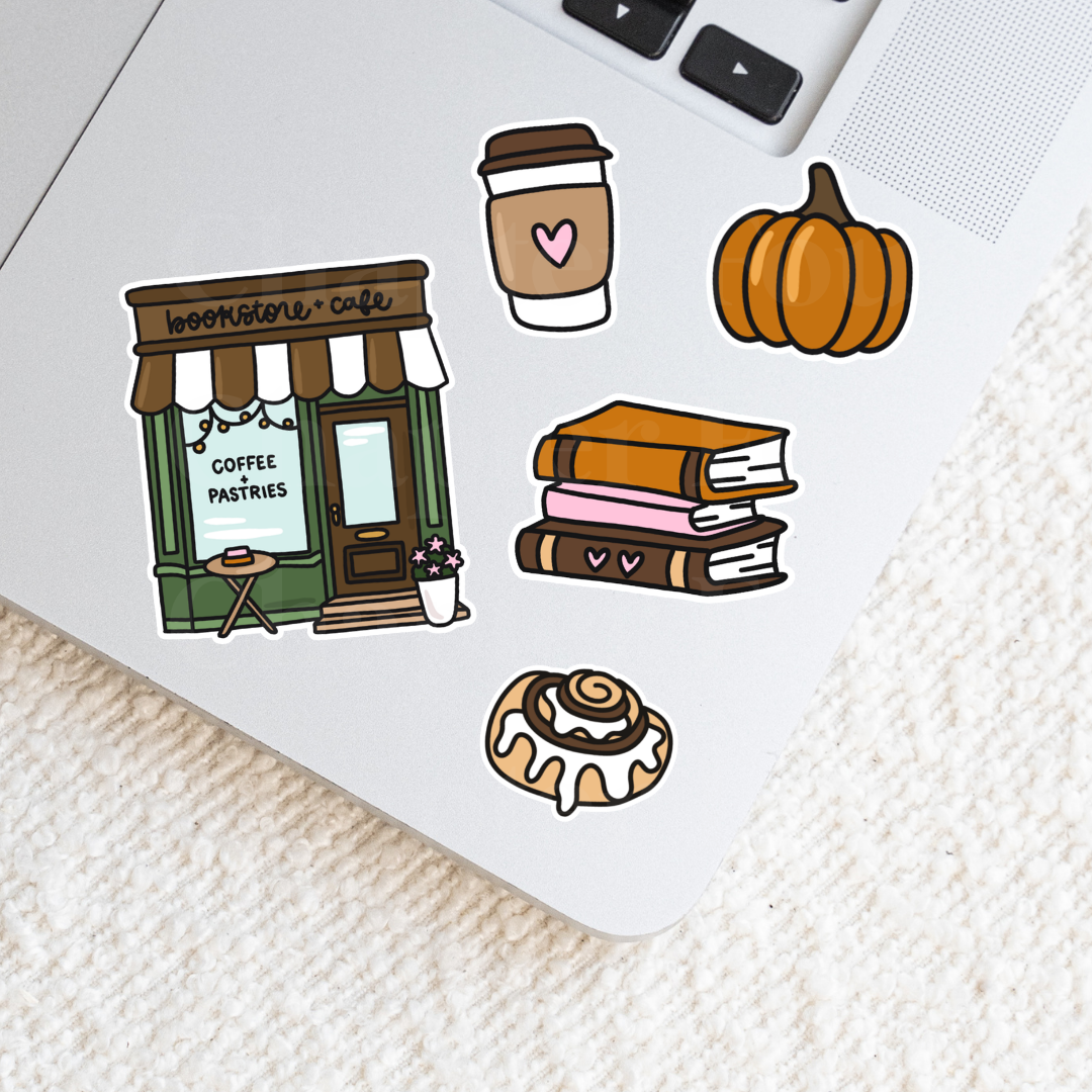 Cozy Café Sticker Pack | Fall Vinyl Stickers