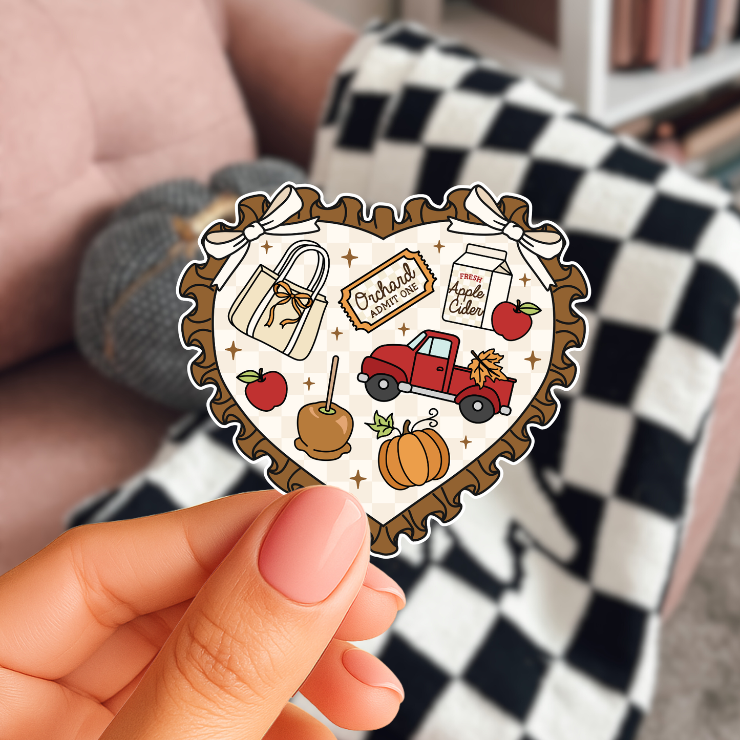 Orchard Days Heart Sticker